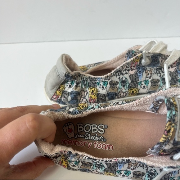 Skechers BOBS Slip On Memory Foam Sneaker Dog Print 10 - Picture 9 of 12